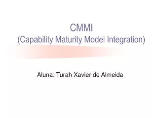 cmmi capability maturity model integration