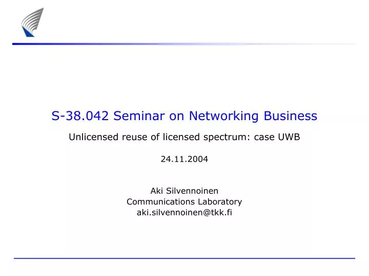 s 38 042 seminar on networking business