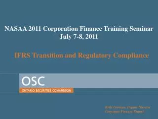 IFRS Transition and Regulatory Compliance