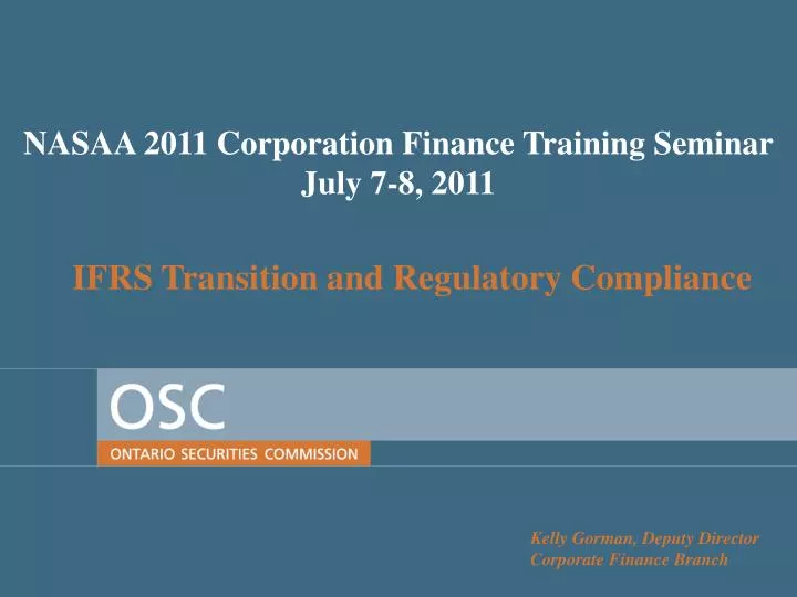 ifrs transition and regulatory compliance