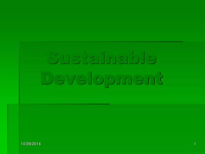 sustainable development