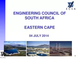 ENGINEERING COUNCIL OF SOUTH AFRICA EASTERN CAPE