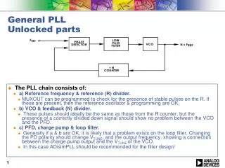 General PLL Unlocked parts