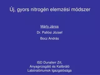 j gyors nitrog n elemz si m dszer