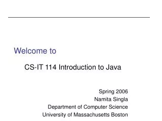 welcome to