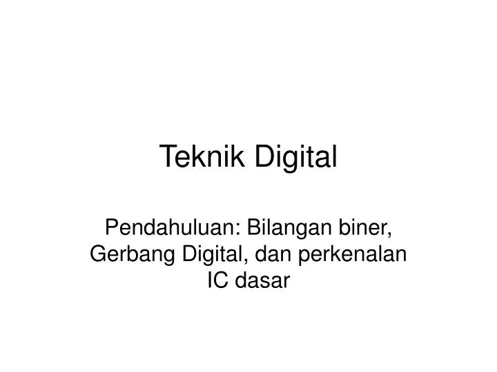 teknik digital