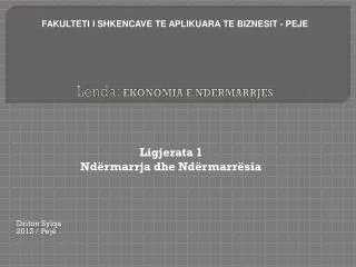 l nda ekonomia e ndermarrjes
