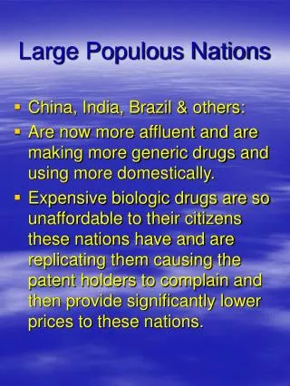 Large Populous Nations
