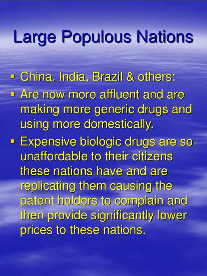 large populous nations