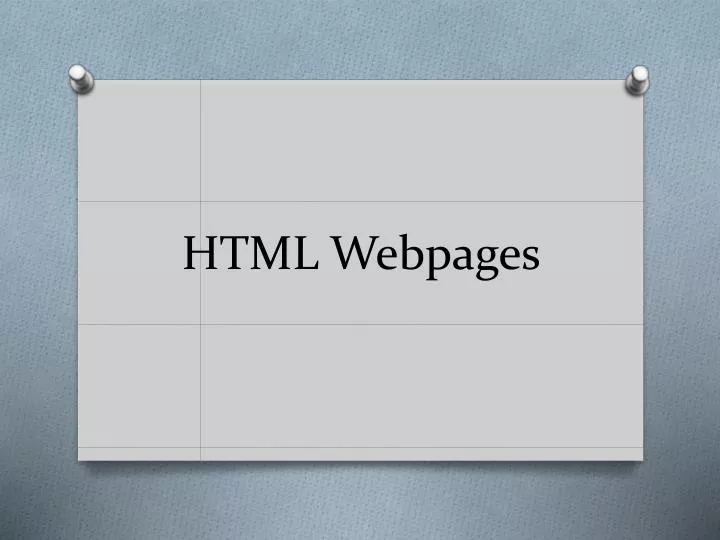 html webpages