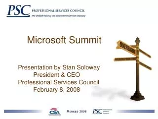 Microsoft Summit Presentation by Stan Soloway President &amp; CEO