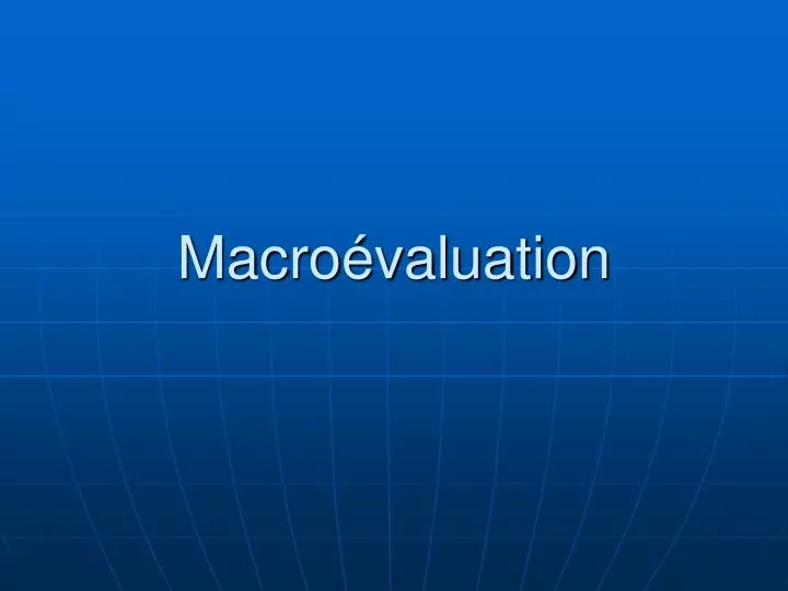 macro valuation