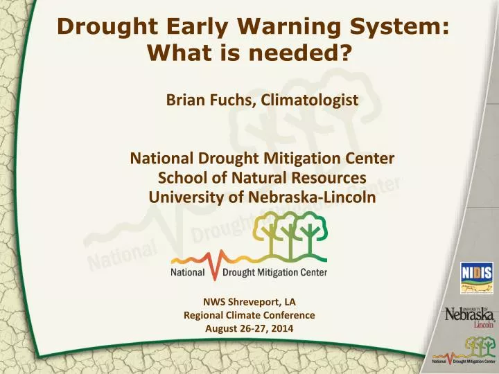 drought early warning system what is needed