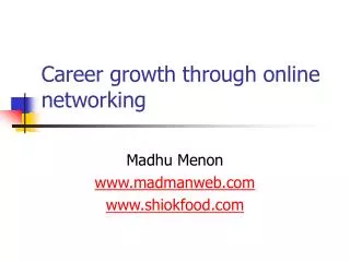 Career growth through online networking