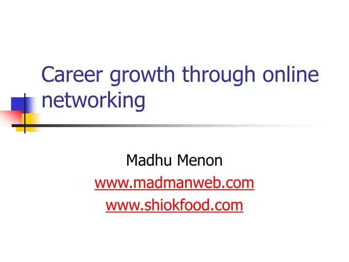 career growth through online networking