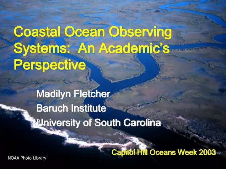 coastal ocean observing systems an academic s perspective