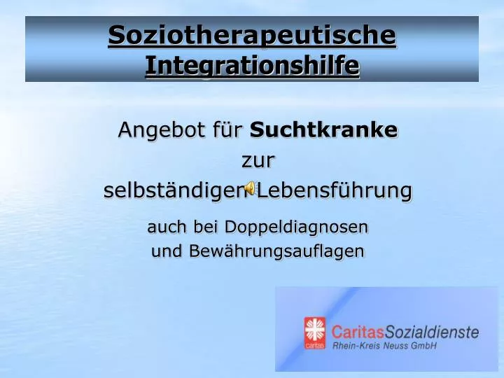 soziotherapeutische integrationshilfe