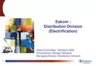Eskom : Distribution Division (Electrification)