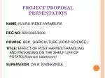 PROJECT PROPOSAL PRESENTATION