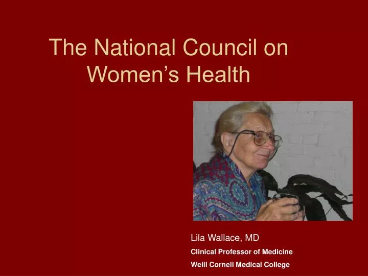 the national council on women s health
