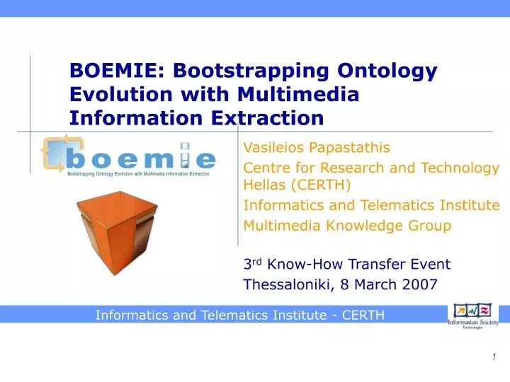 boemie bootstrapping ontology evolution with multimedia information extraction