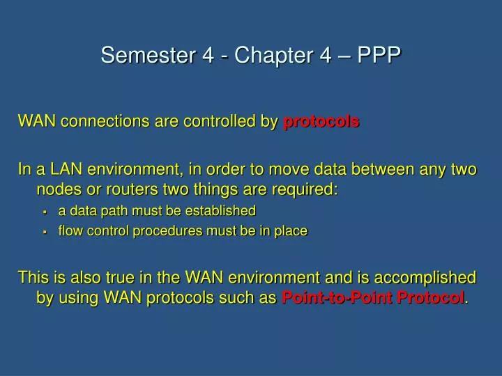 semester 4 chapter 4 ppp