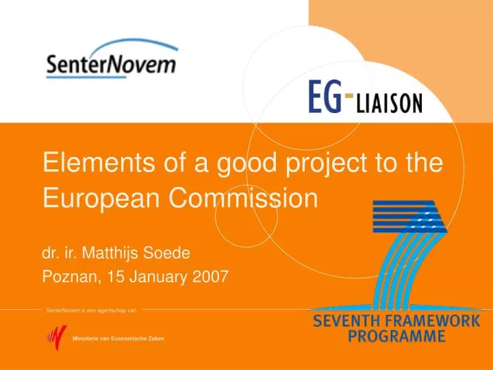 elements of a good project to the european commission