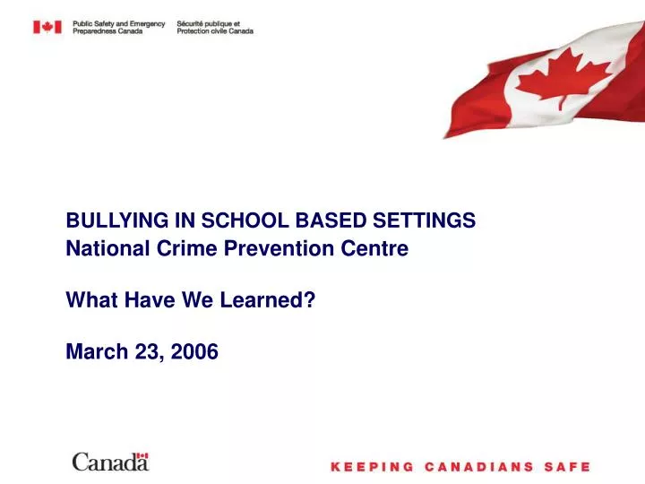 bullying in school based settings
