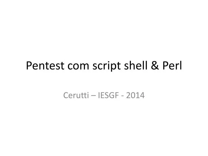 pentest com script shell perl