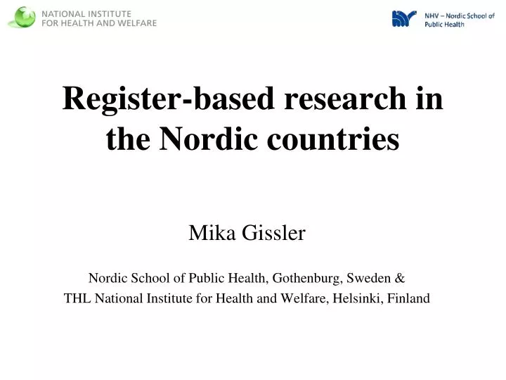 register based research in the nordic countries