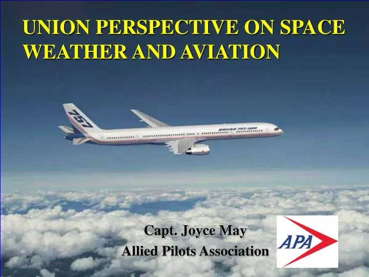 union perspective on space weather and aviation