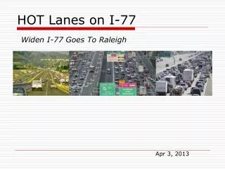HOT Lanes on I-77