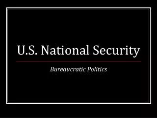 U.S. National Security