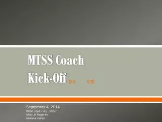 MTSS Coach Kick-Off