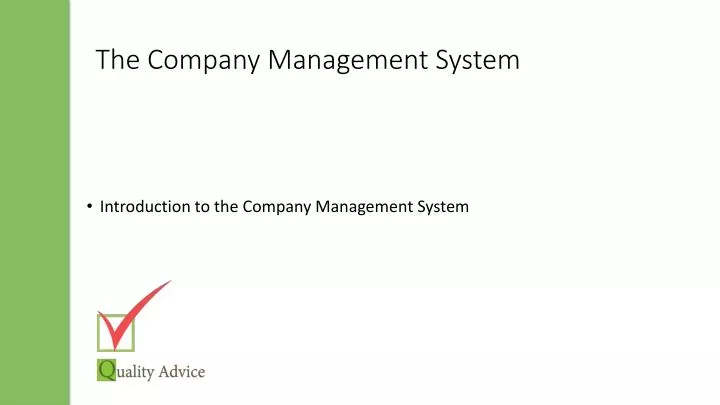 the company management system