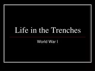 Life in the Trenches