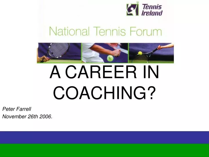 a career in coaching