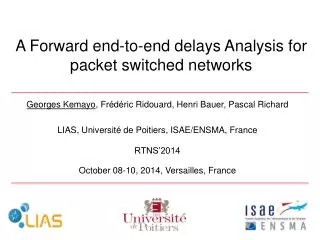 A Forward end-to-end delays Analysis for packet switched networks