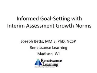 Informed Goal-Setting with Interim Assessment Growth Norms
