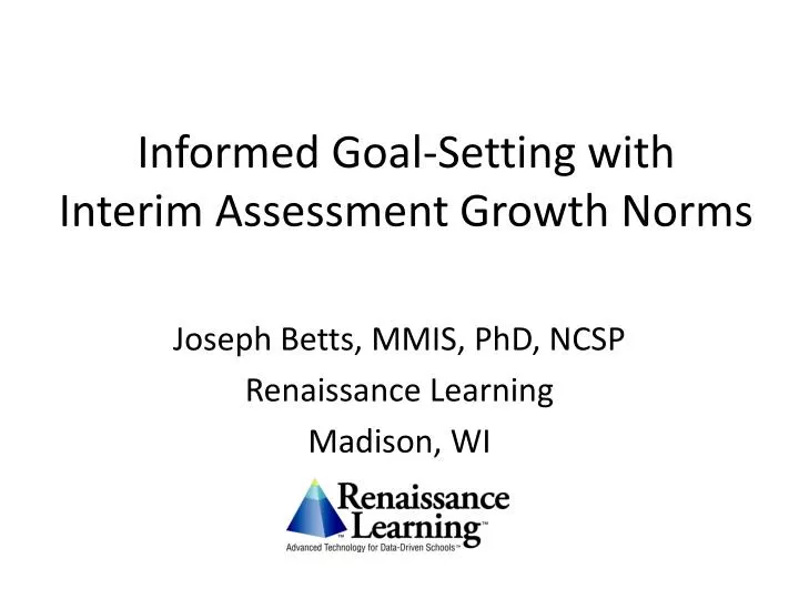 informed goal setting with interim assessment growth norms