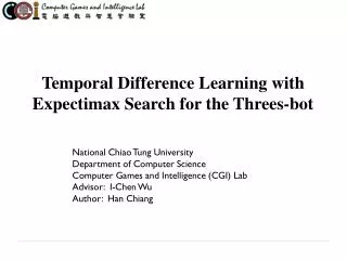 Temporal Difference Learning with Expectimax Search for the Threes-bot