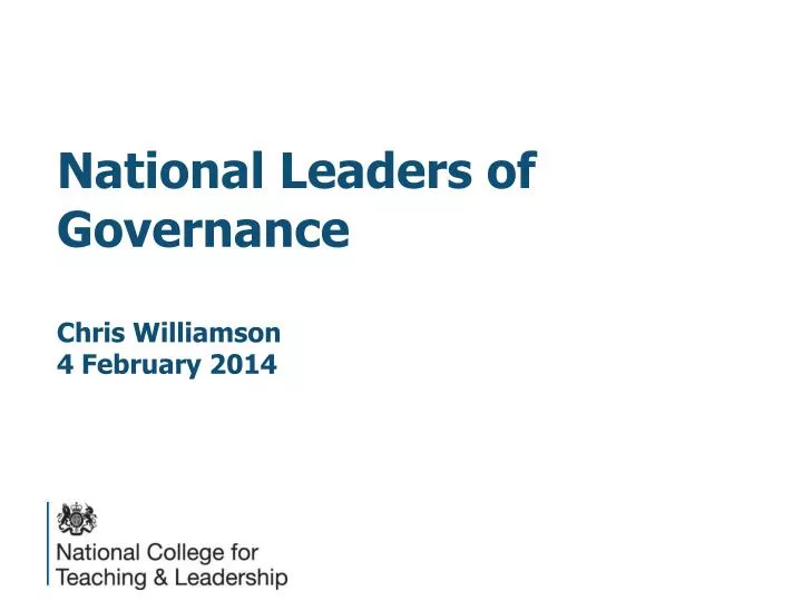 national leaders of governance chris williamson 4 february 2014
