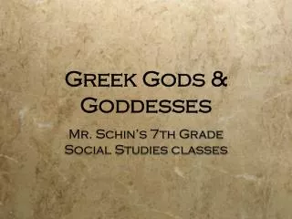 Greek Gods &amp; Goddesses