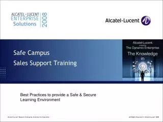Safe Campus Sales Support Training