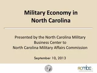 Military Economy in North Carolina