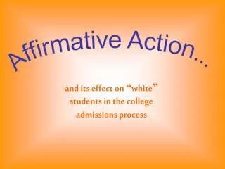 Affirmative Action...