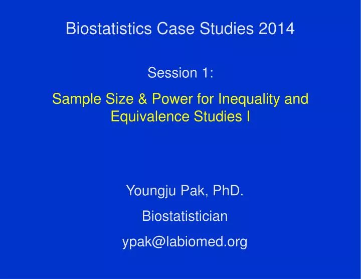 biostatistics case studies 2014