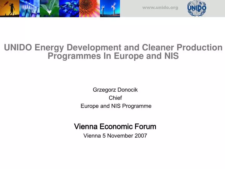 unido energy development and cleaner production programmes in europe and nis