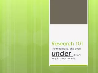 research 101