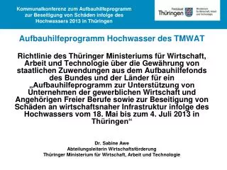 aufbauhilfeprogramm hochwasser des tmwat